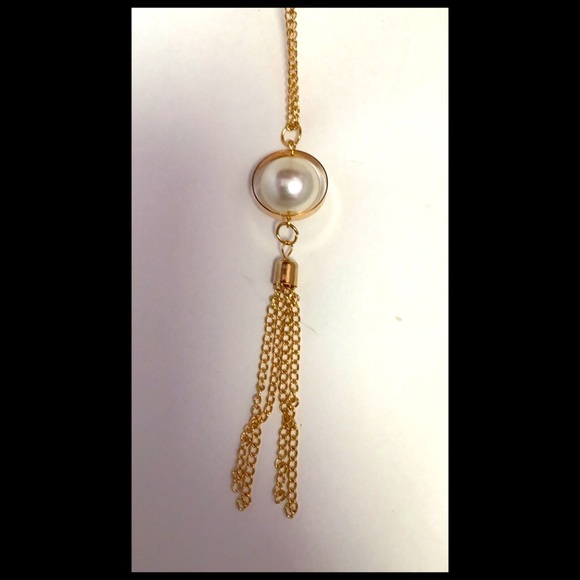 32” Adjustable Pearl Gold Necklace - Picture 3 of 6